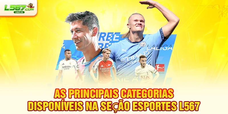 As principais categorias disponíveis na seção Esportes L567