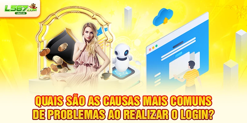 Quais são as causas mais comuns de problemas ao realizar o login?
