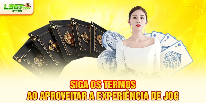 Siga os termos ao aproveitar a experiência de jogo